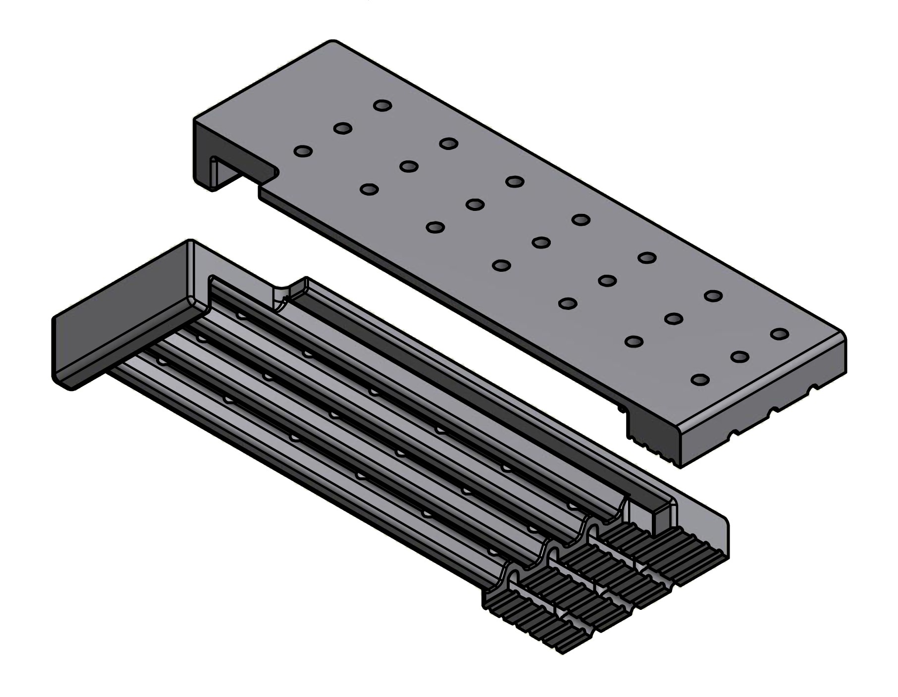 Movable grate element without the tongue 100mm wide, Biojet Multi 200-2000 BJM500-156D