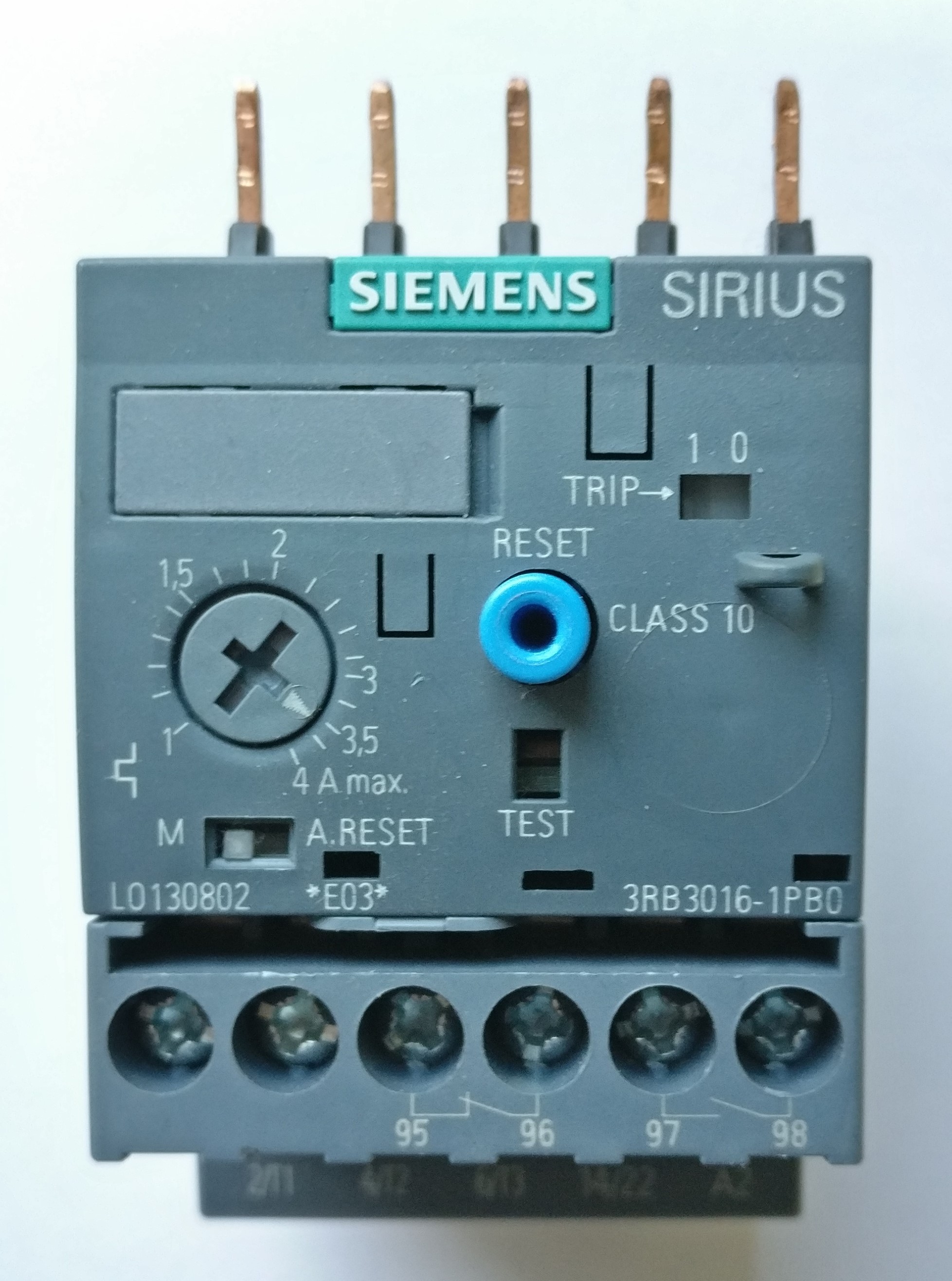 Overload relay Siemens 3RB3016-1PB0
